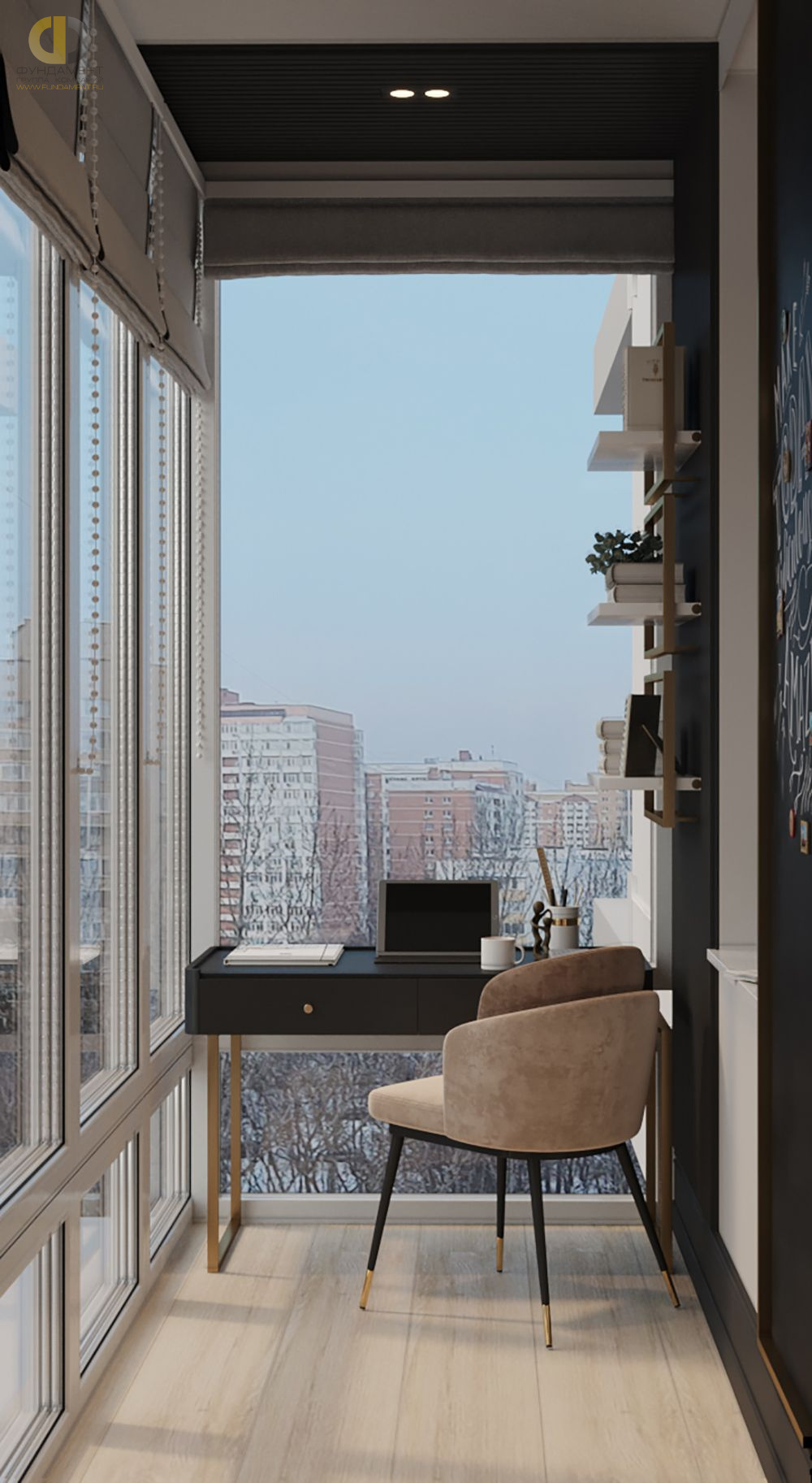 Дизайн балкона в стиле неоклассическом – фото 75