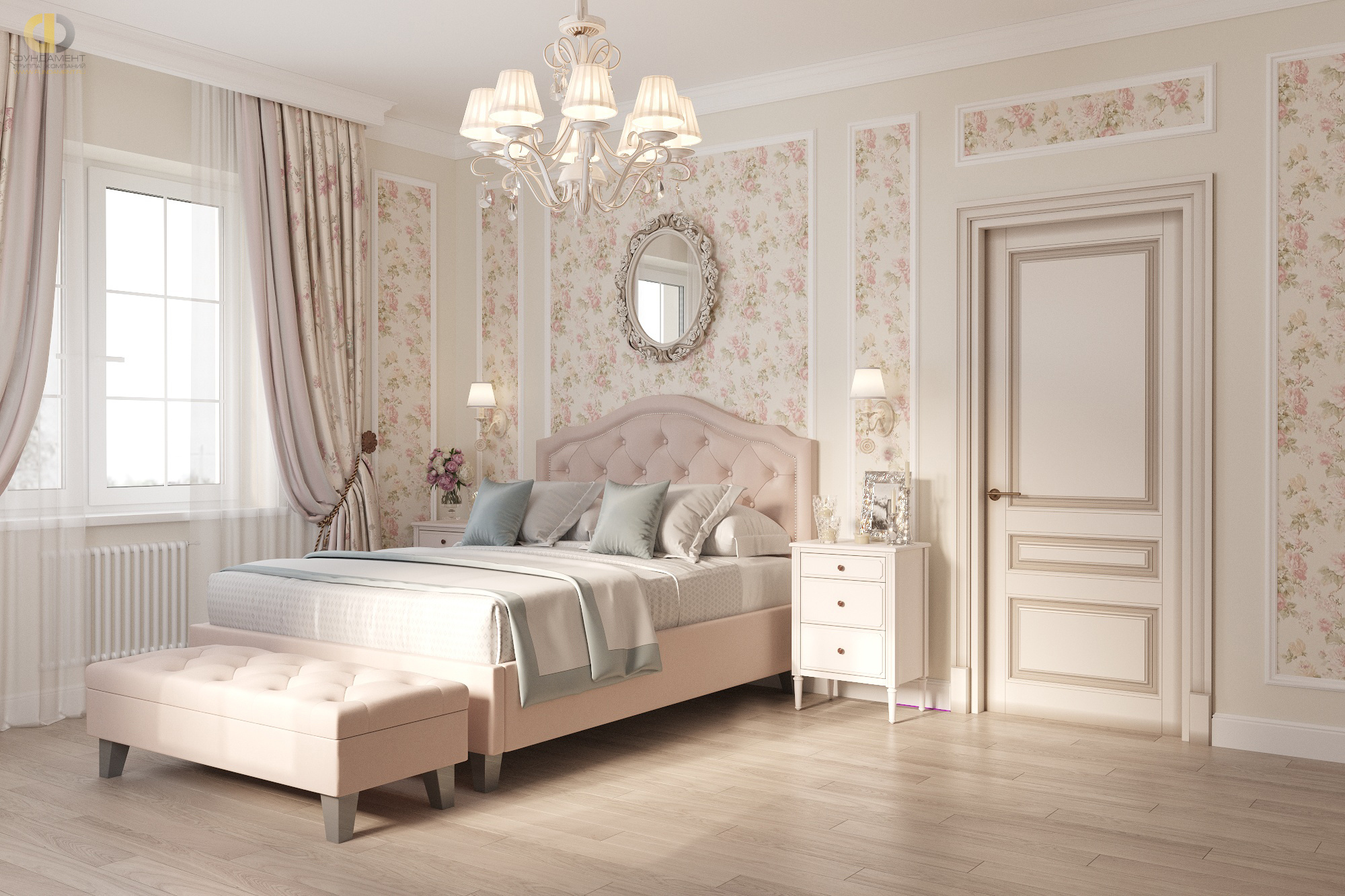 Дизайн спальни в стиле классическом – фото 30