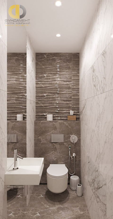 Дизайн интерьера ванной в двухкомнатной квартире 81 кв.м в стиле неоклассика с элементами ар-деко20