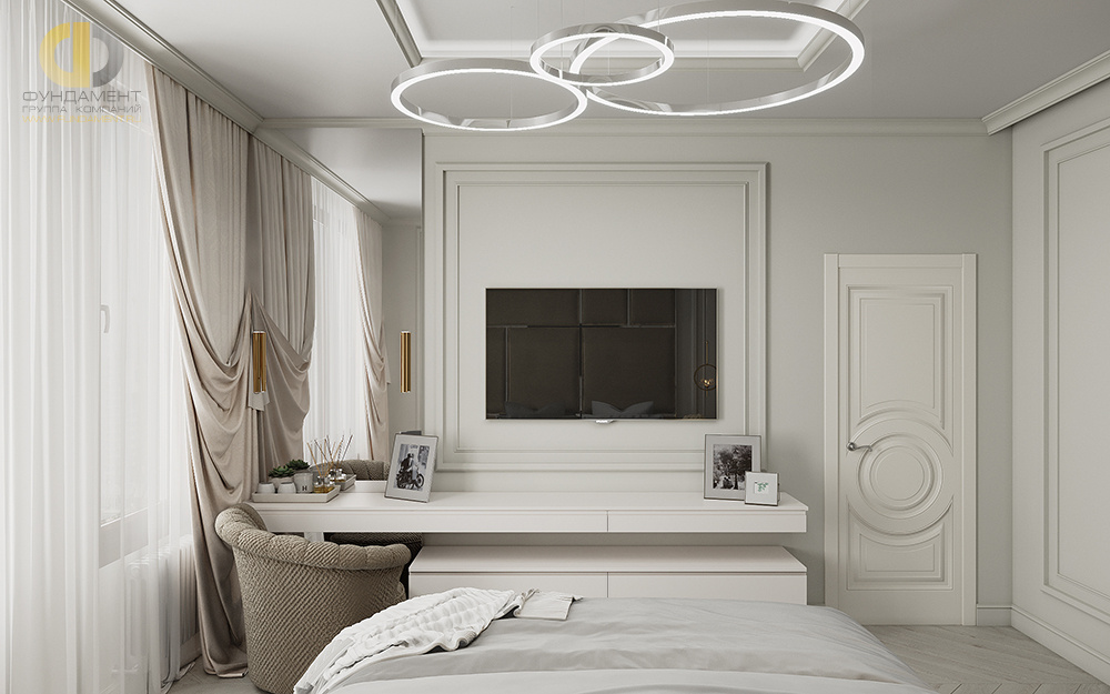 Дизайн спальни в стиле неоклассическом – фото 53