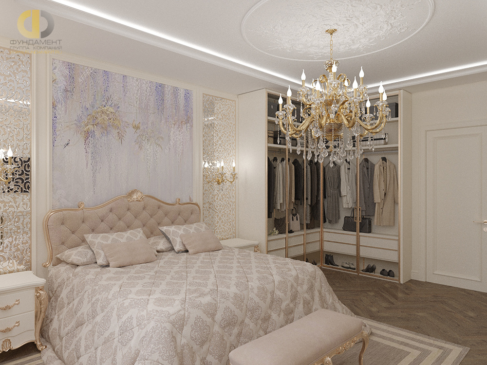 Дизайн спальни в стиле классическом – фото 218