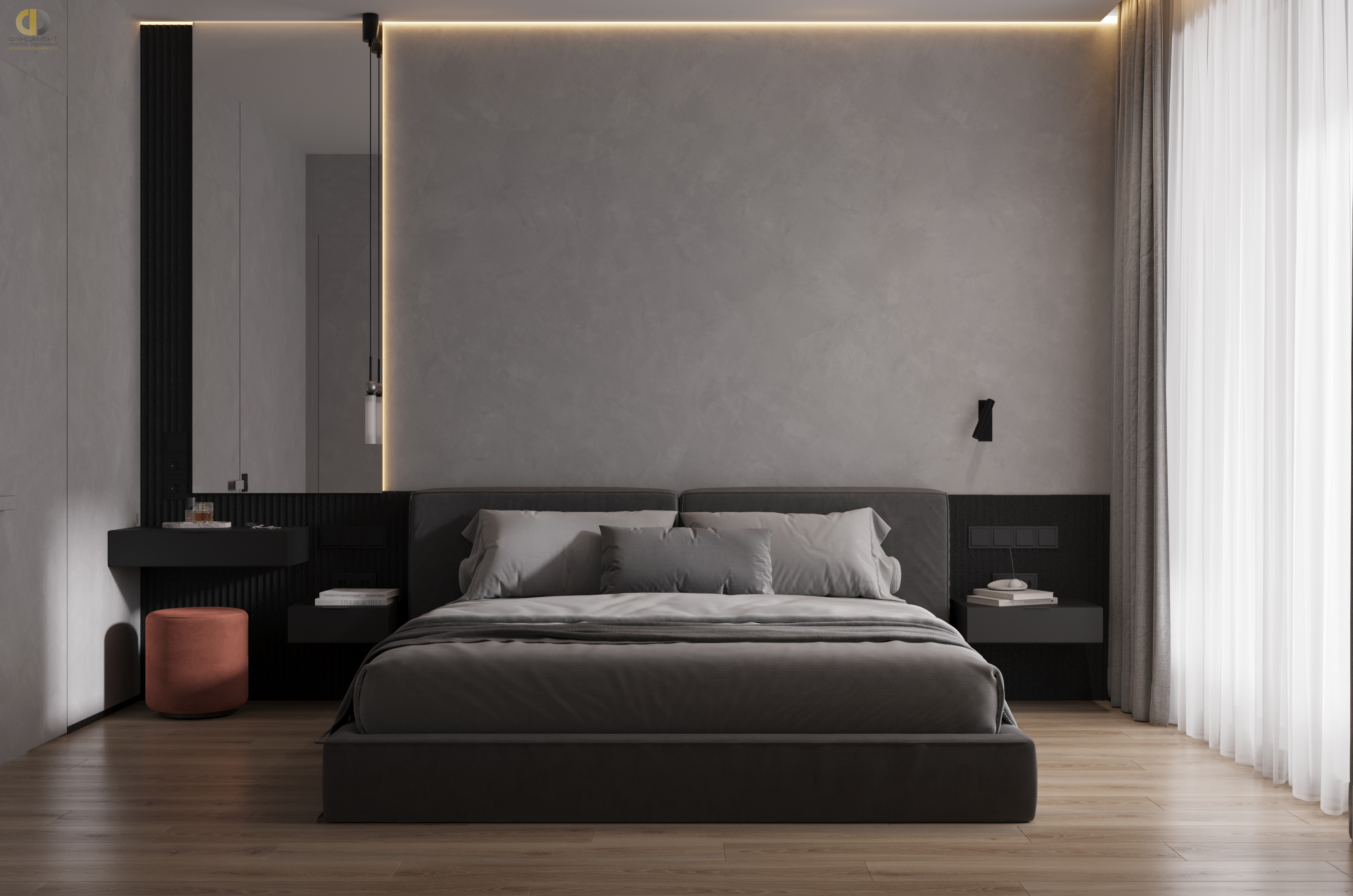 Дизайн спальни в стиле манимализском – фото 43