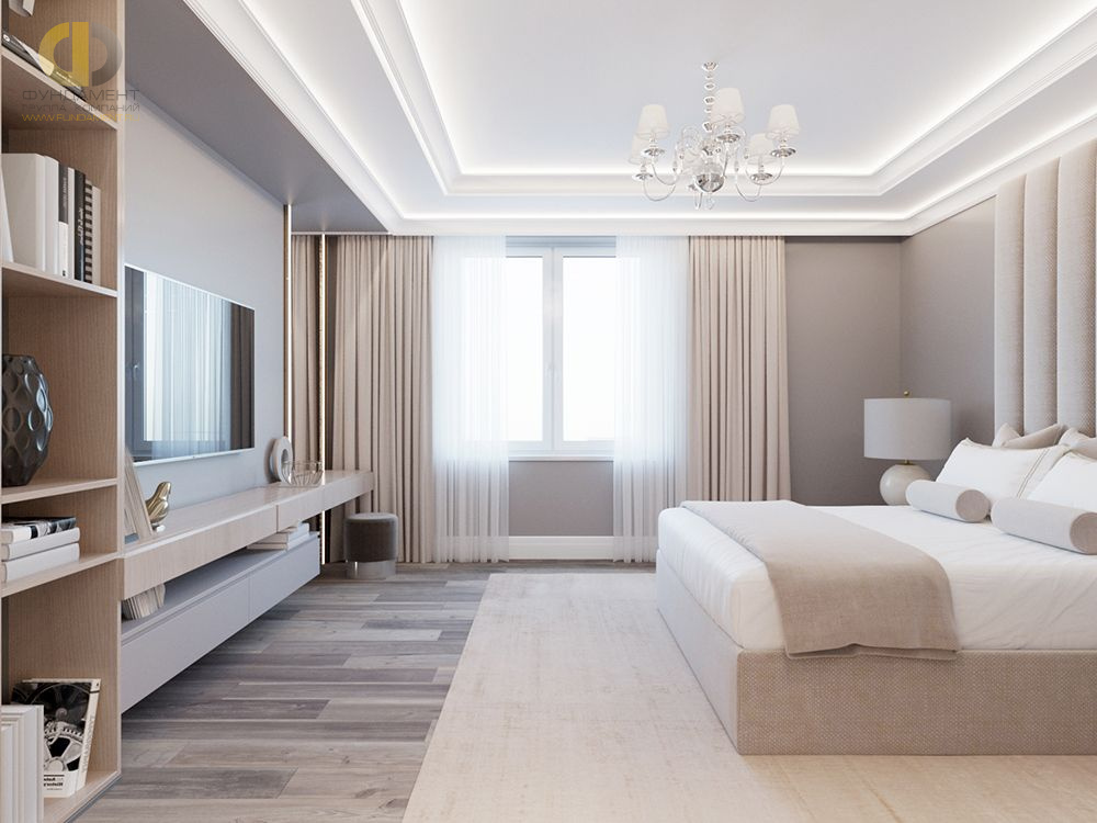 Дизайн интерьера спальни в трёхкомнатной квартире 131 кв.м в современном стиле3