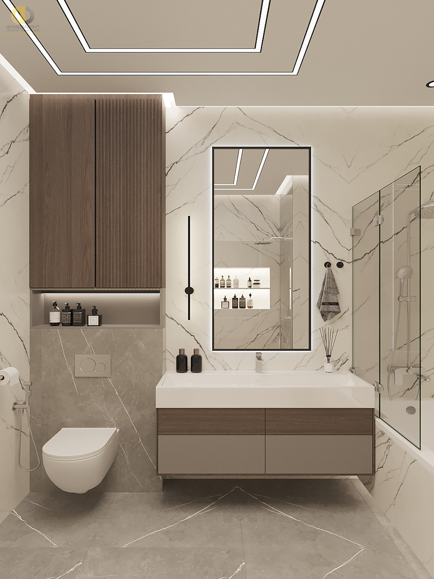 Дизайн ванной в стиле cовременном – фото 56