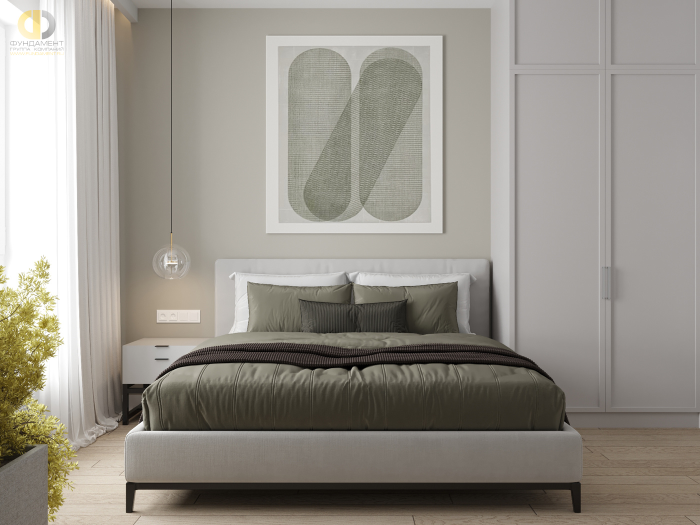 Дизайн спальни в стиле cовременном – фото 215