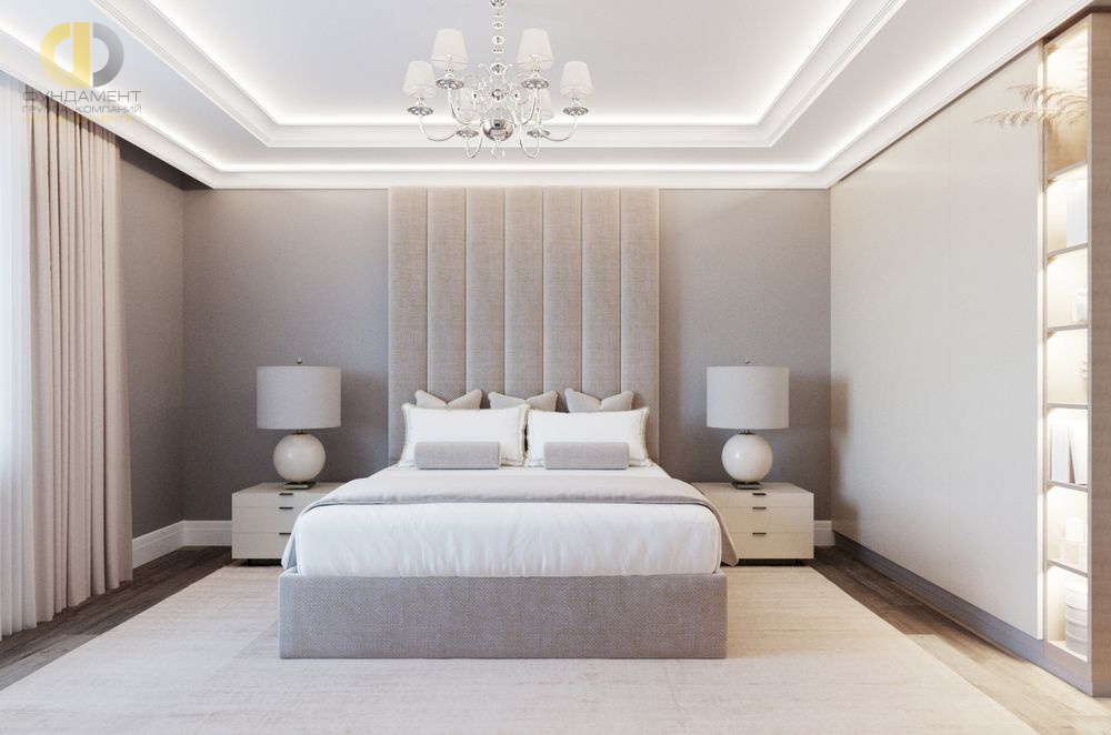 Дизайн интерьера спальни в трёхкомнатной квартире 131 кв.м в современном стиле4