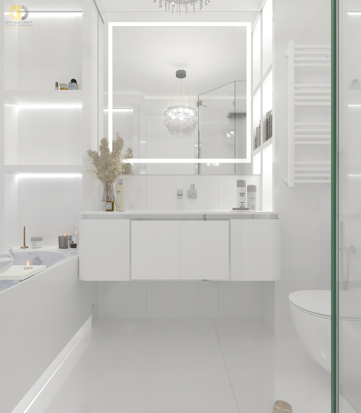 Дизайн ванной в стиле арт-деко – фото 75