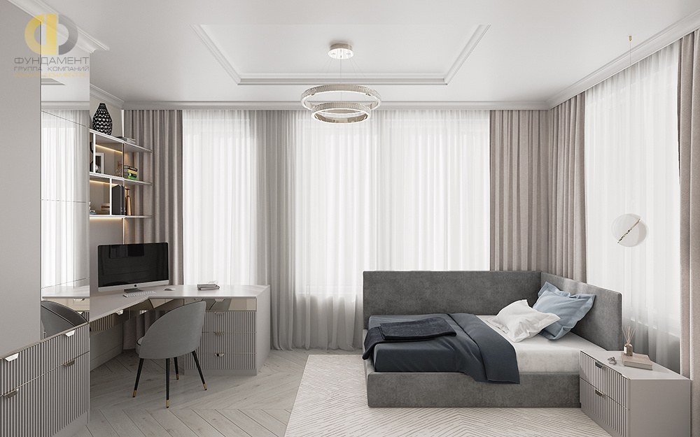 Дизайн спальни в стиле неоклассическом – фото 47