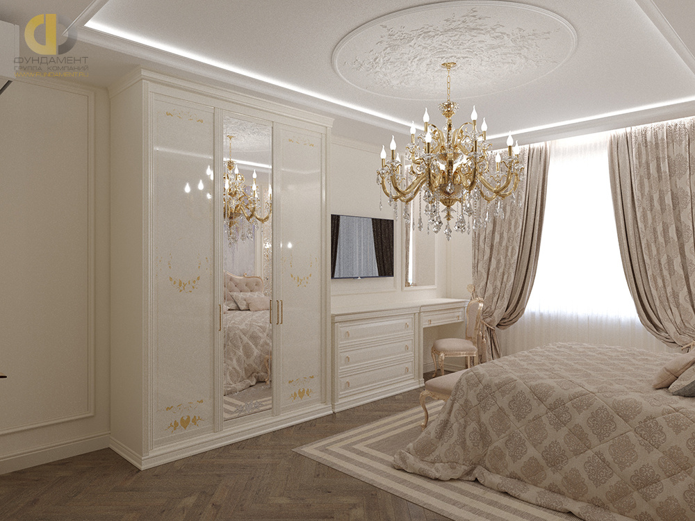 Дизайн спальни в стиле классическом – фото 220