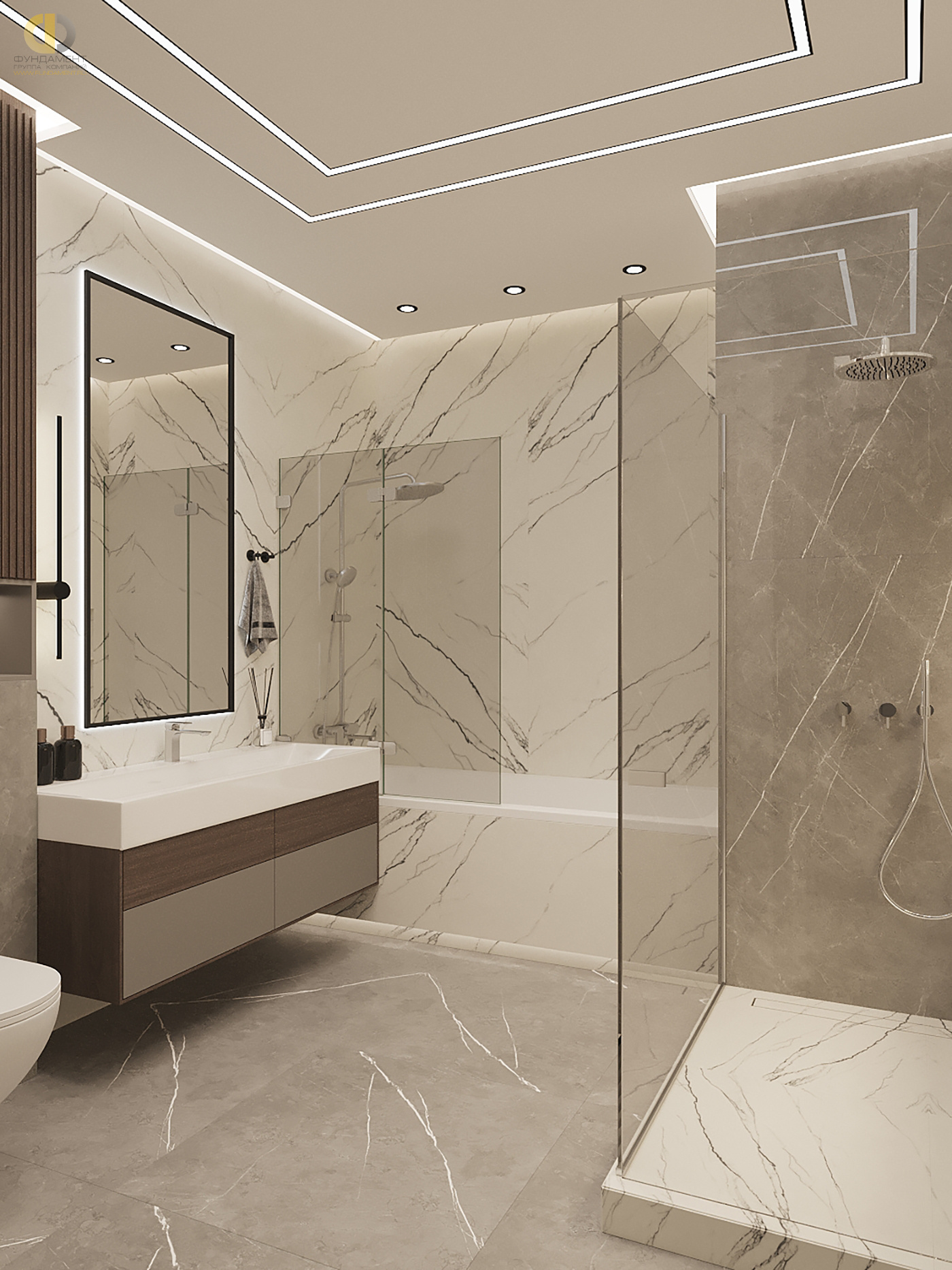 Дизайн ванной в стиле cовременном – фото 55