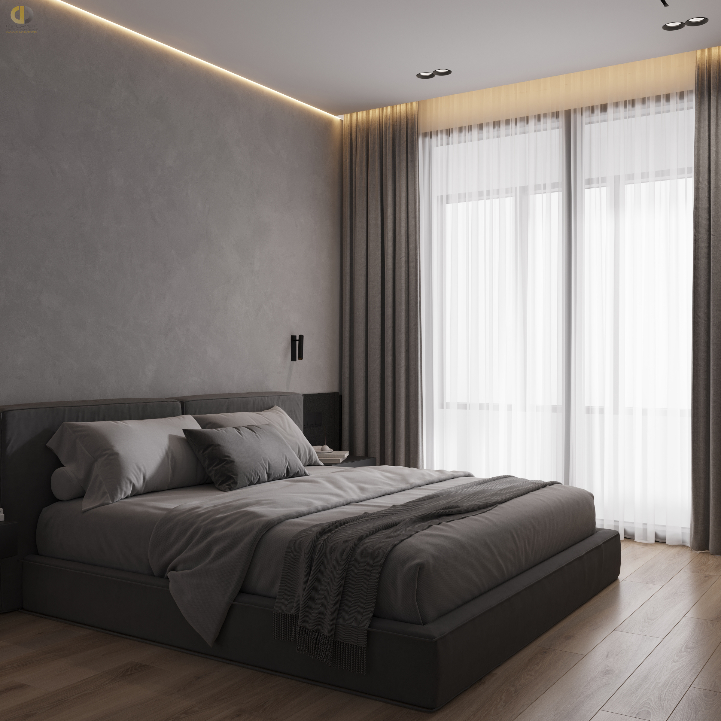 Дизайн спальни в стиле манимализском – фото 44