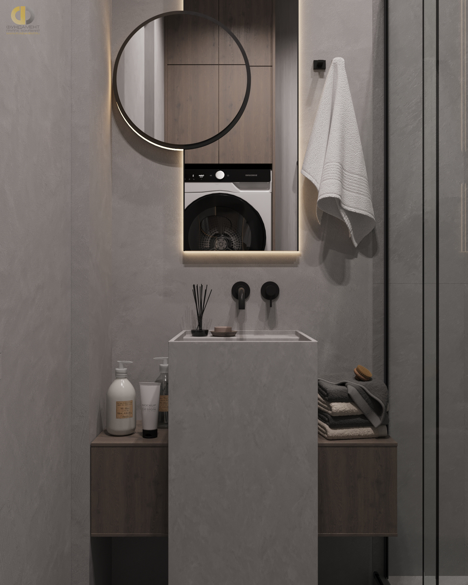 Дизайн ванной в стиле манимализском – фото 41