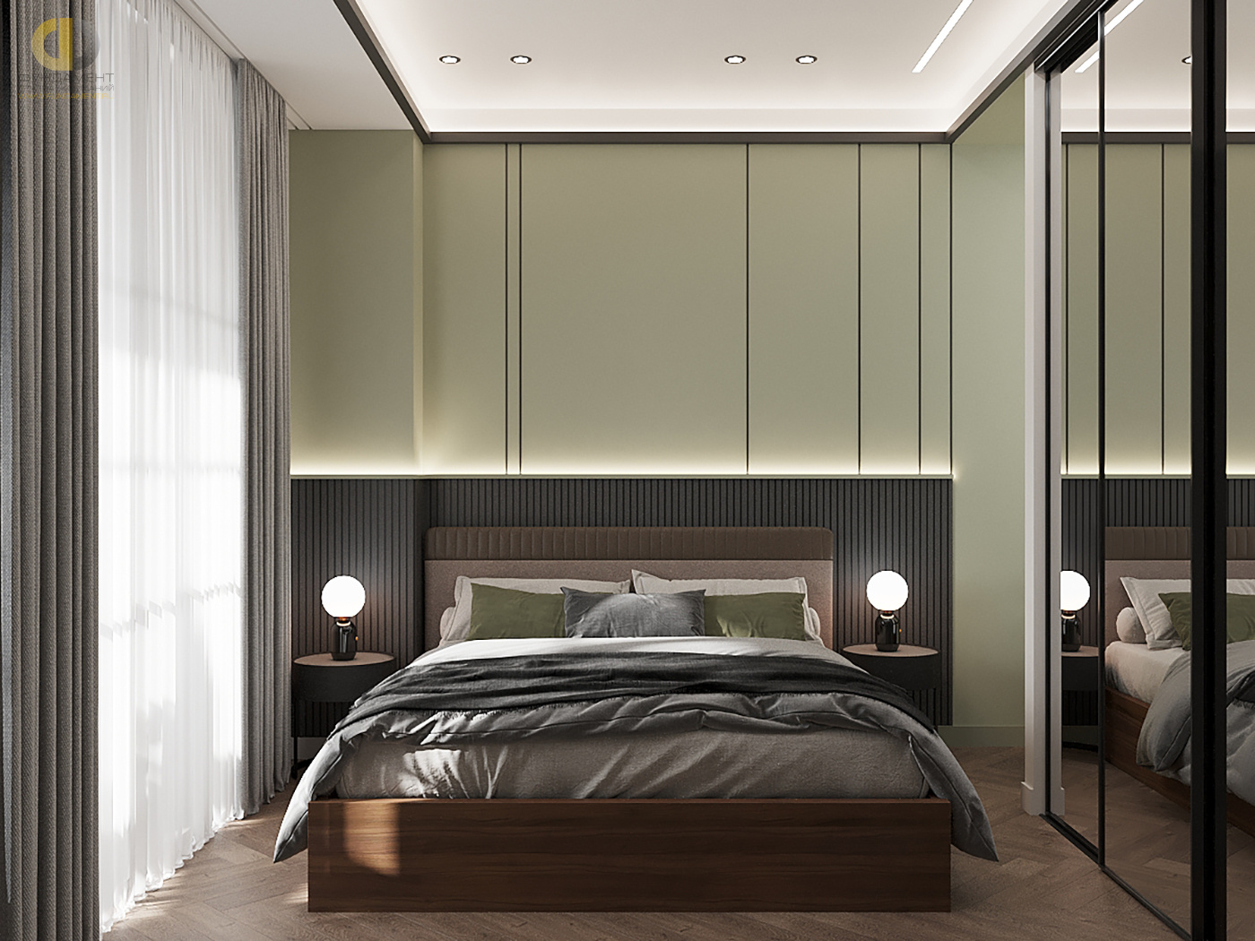 Дизайн спальни в стиле cовременном – фото 59