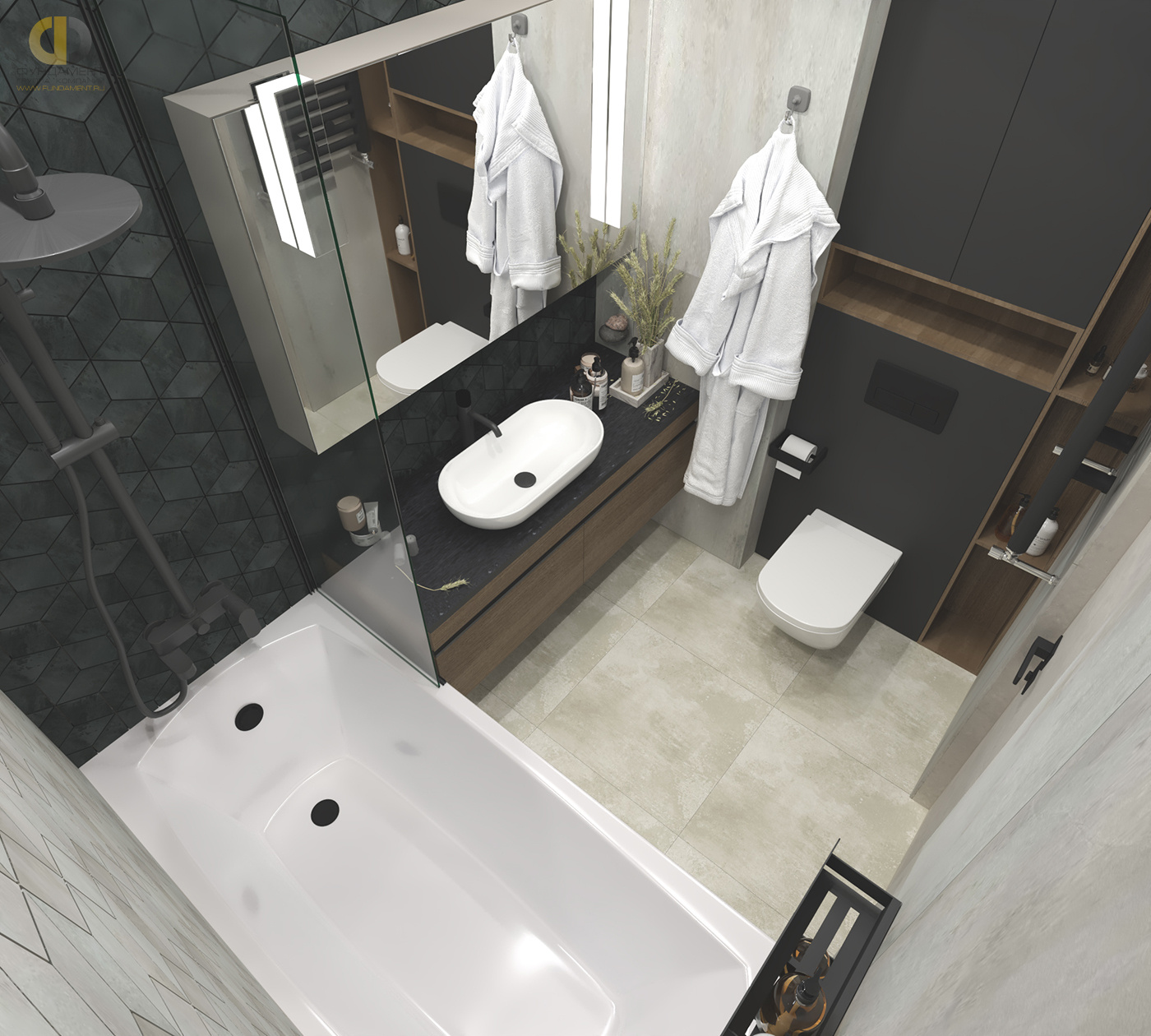 Дизайн ванной в стиле cовременном – фото 220