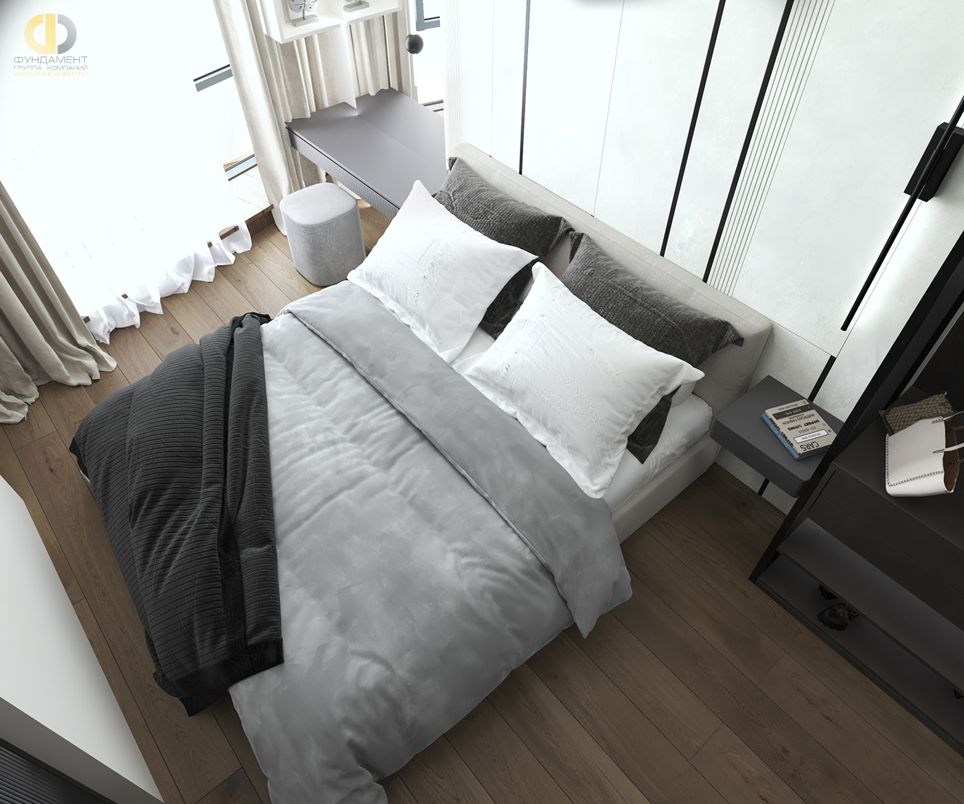 Дизайн спальни в стиле cовременном – фото 23