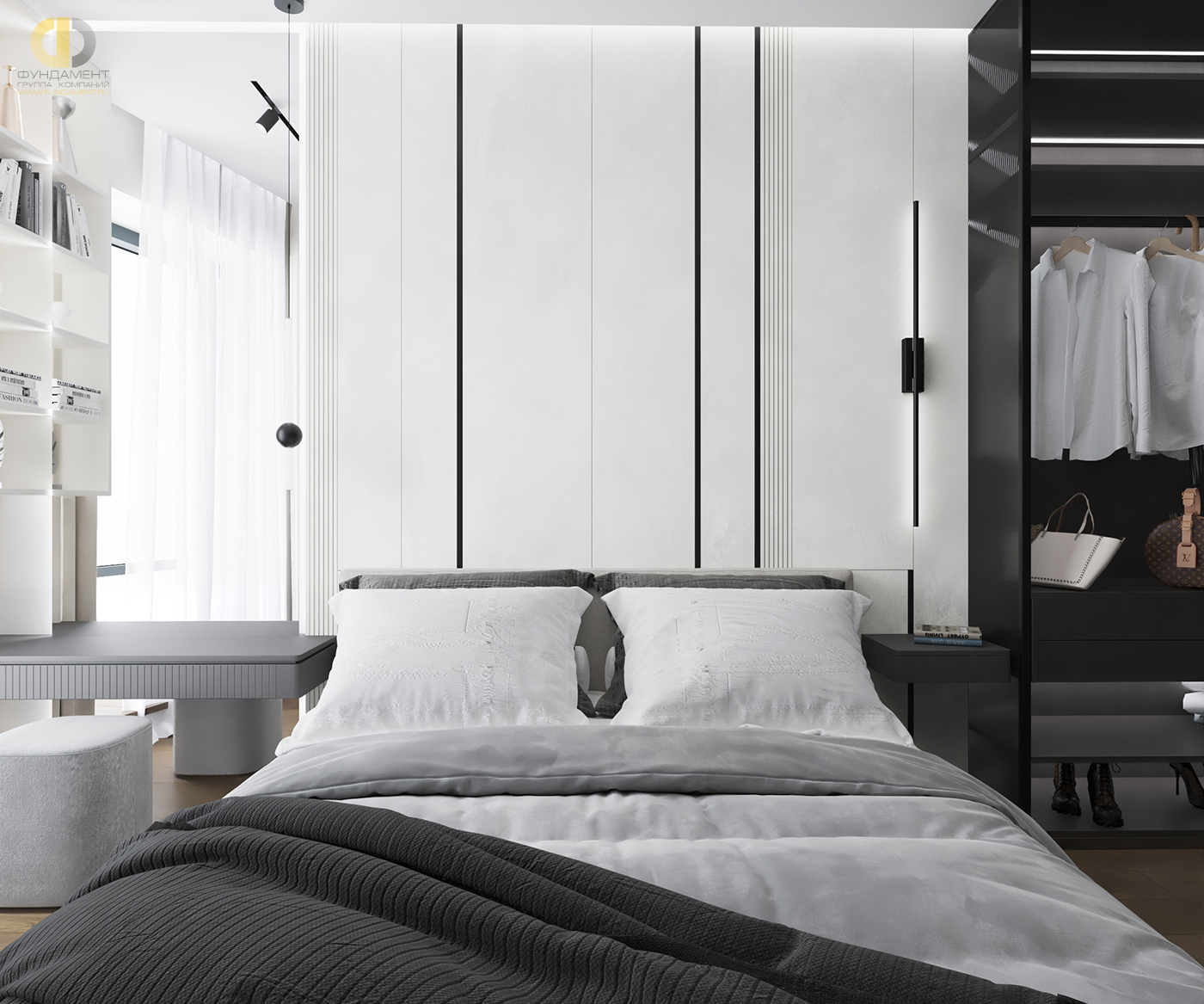 Дизайн спальни в стиле cовременном – фото 24