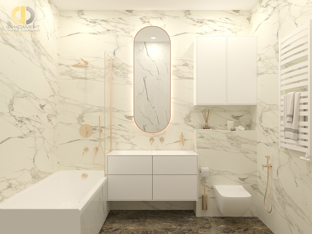 Дизайн ванной в стиле неоклассическом – фото 207
