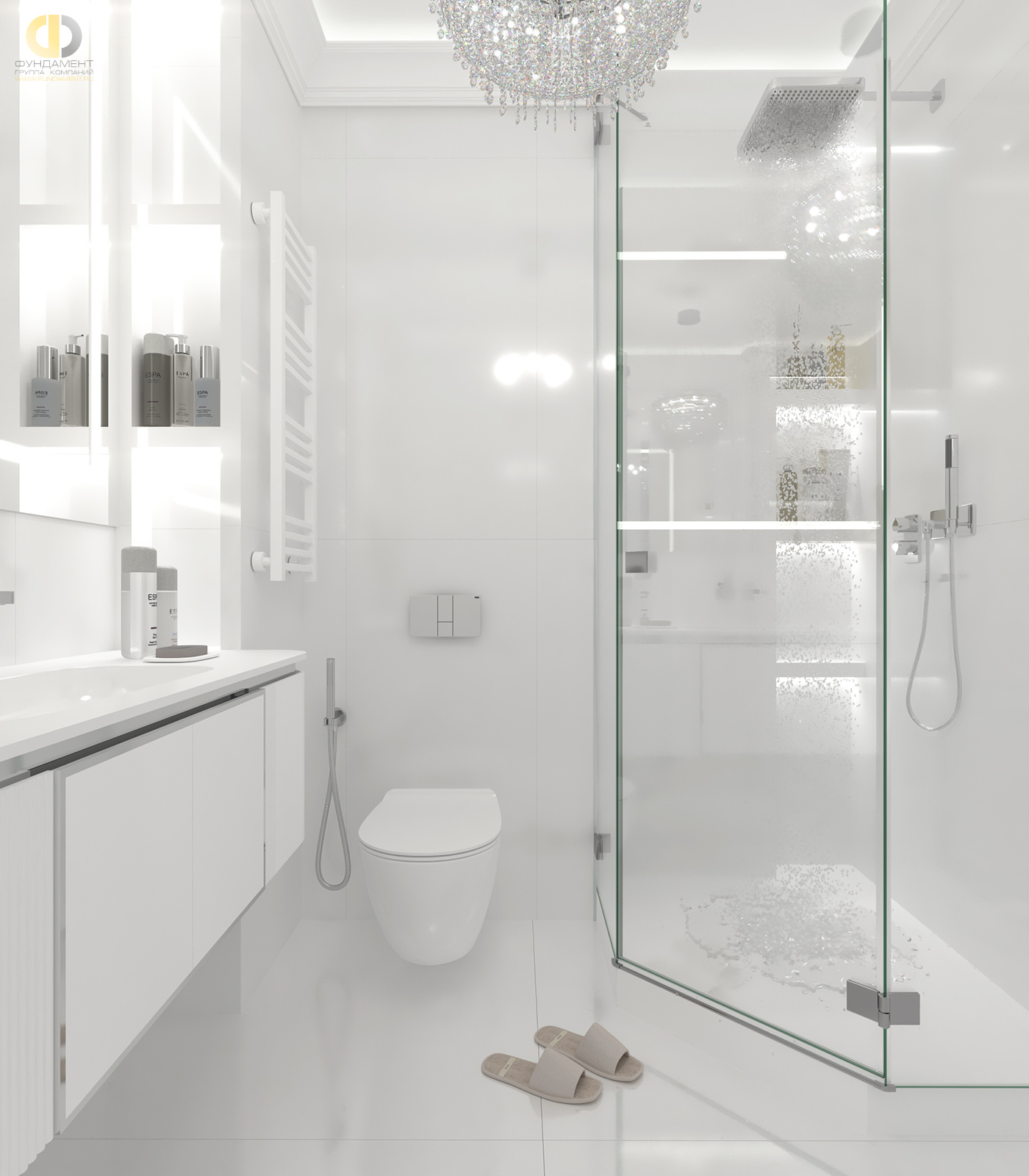 Дизайн ванной в стиле арт-деко – фото 74