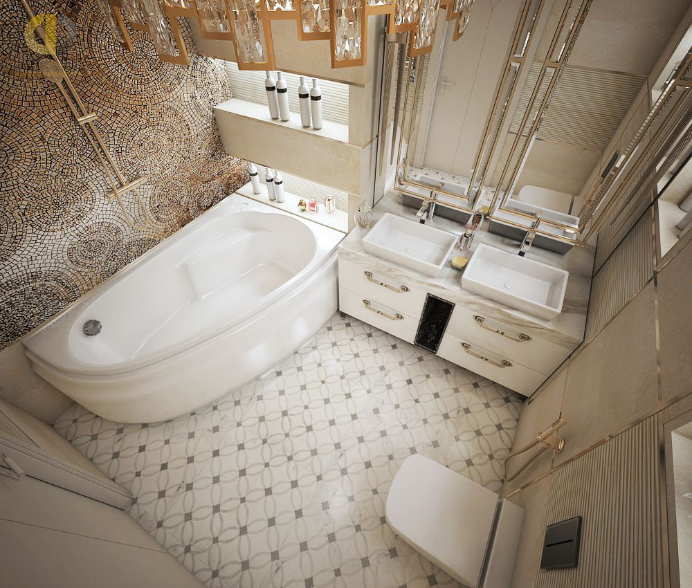 Дизайн интерьера ванной в шестикомнатной квартире 200 кв.м в стиле ар-деко37