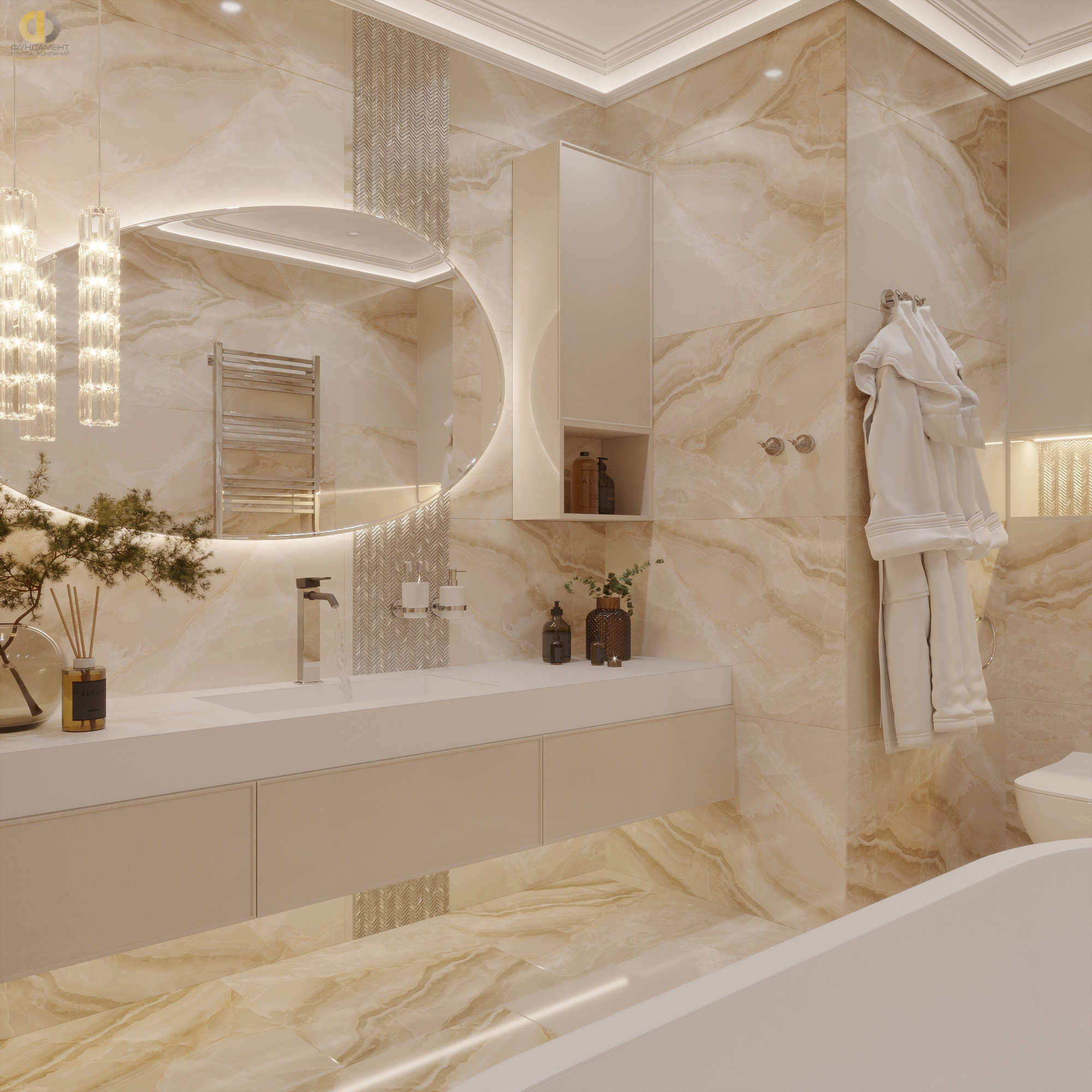 Дизайн ванной в стиле арт-деко – фото 201