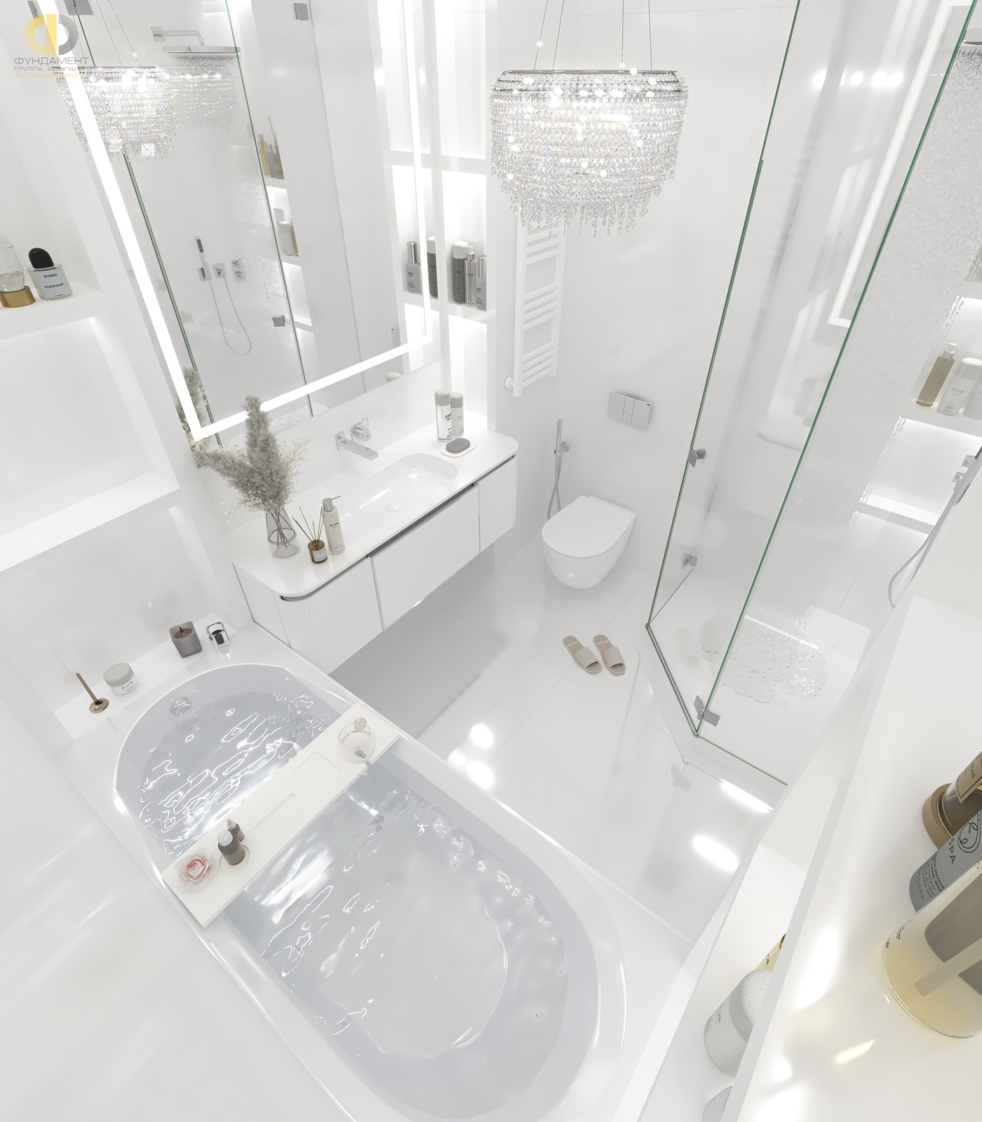 Дизайн ванной в стиле арт-деко – фото 72