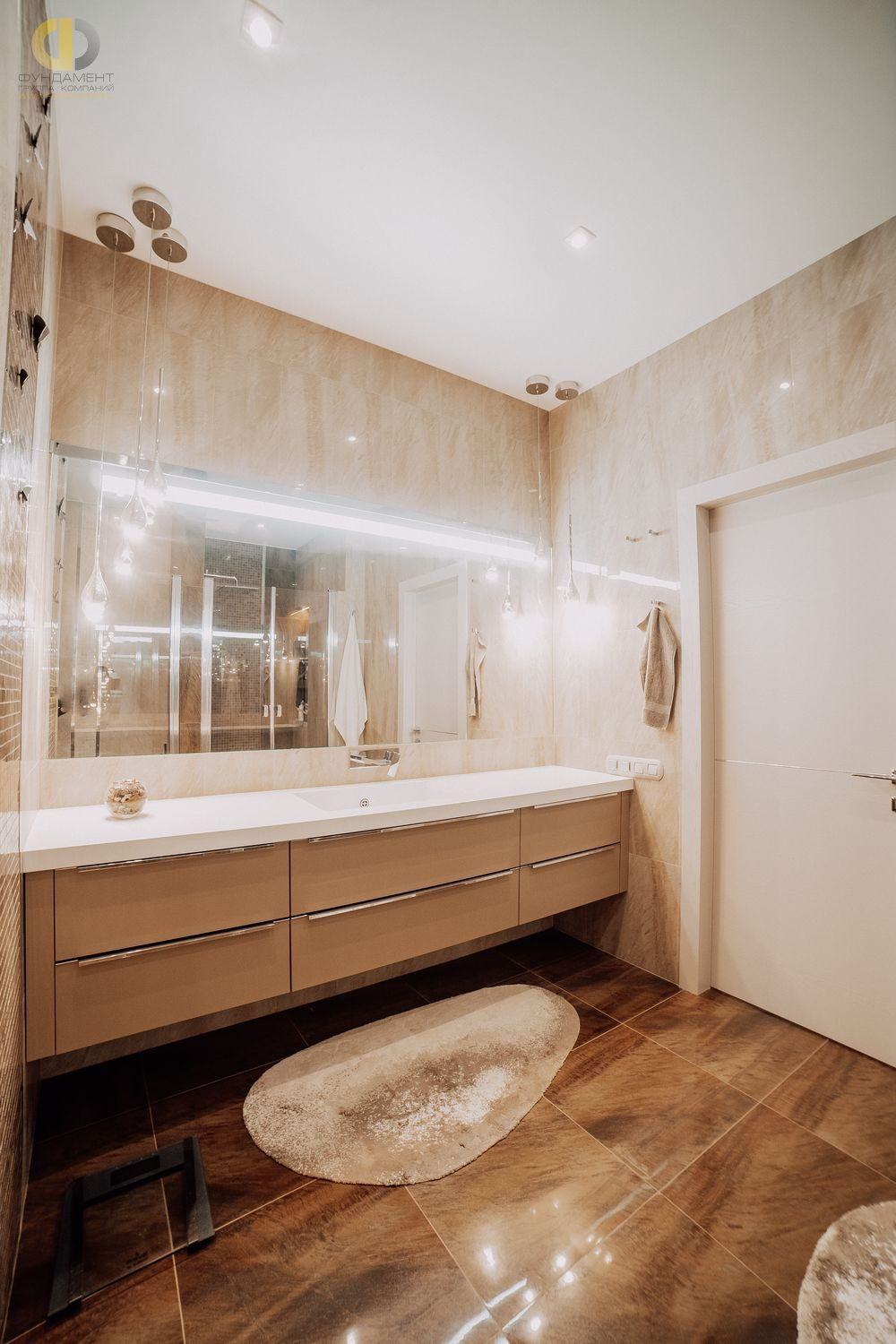 Фото ремонта ванной в двухкомнатной квартире 101 кв.м в современном стиле – фото 95