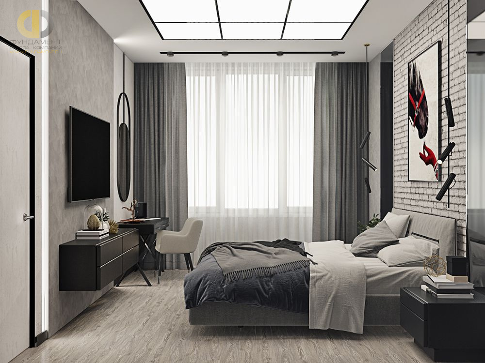 Дизайн интерьера спальни в трёхкомнатной квартире 101 кв.м в современном стиле14