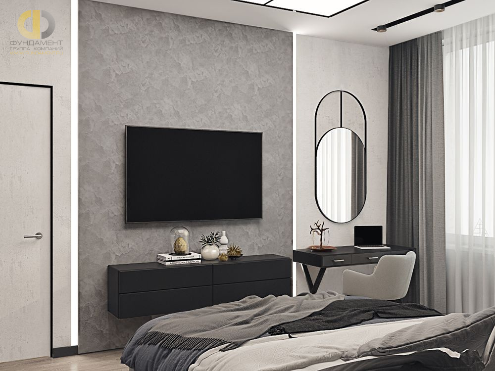 Дизайн интерьера спальни в трёхкомнатной квартире 101 кв.м в современном стиле13
