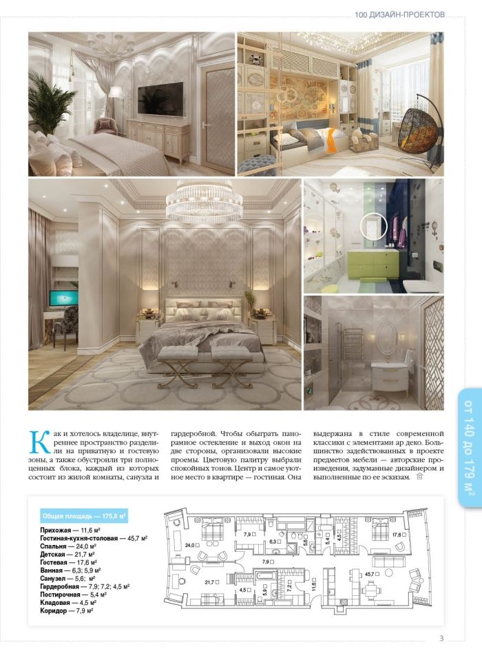 Дизайн-проект в журнале Красивые квартиры 2017