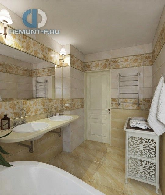 Ванная в стиле дизайна прованс по адресу г. Солнечногорск, ул. Металлистов, д. 1А, 2014 года