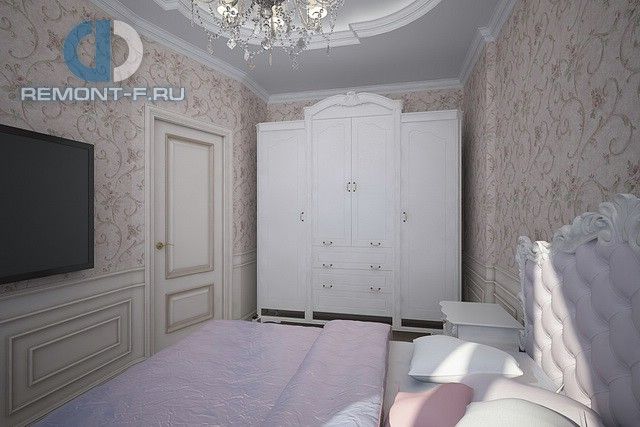 Спальня в стиле дизайна ампир по адресу г. Москва, ул. Расплетина д. 21, 2015 года