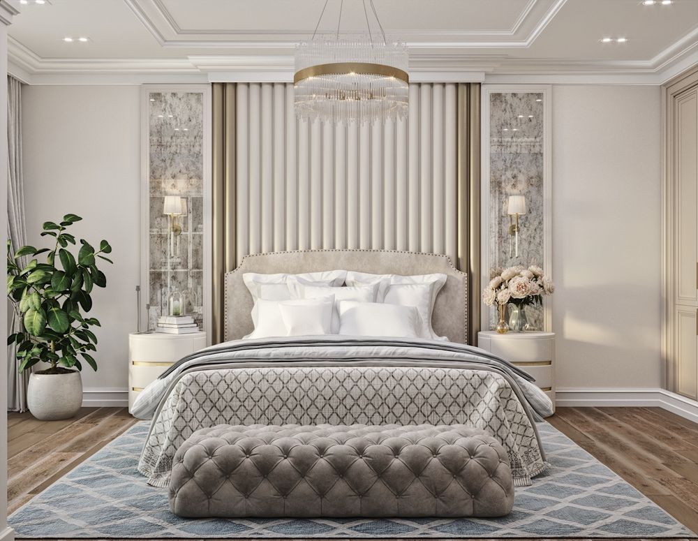 Дизайн спальни в стиле арт деко - 77 фото