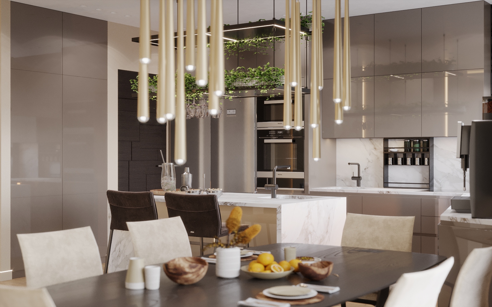 Дизайн 3-комнатной квартиры 113 кв.м. в стиле эко в ЖК Wellton Towers ...