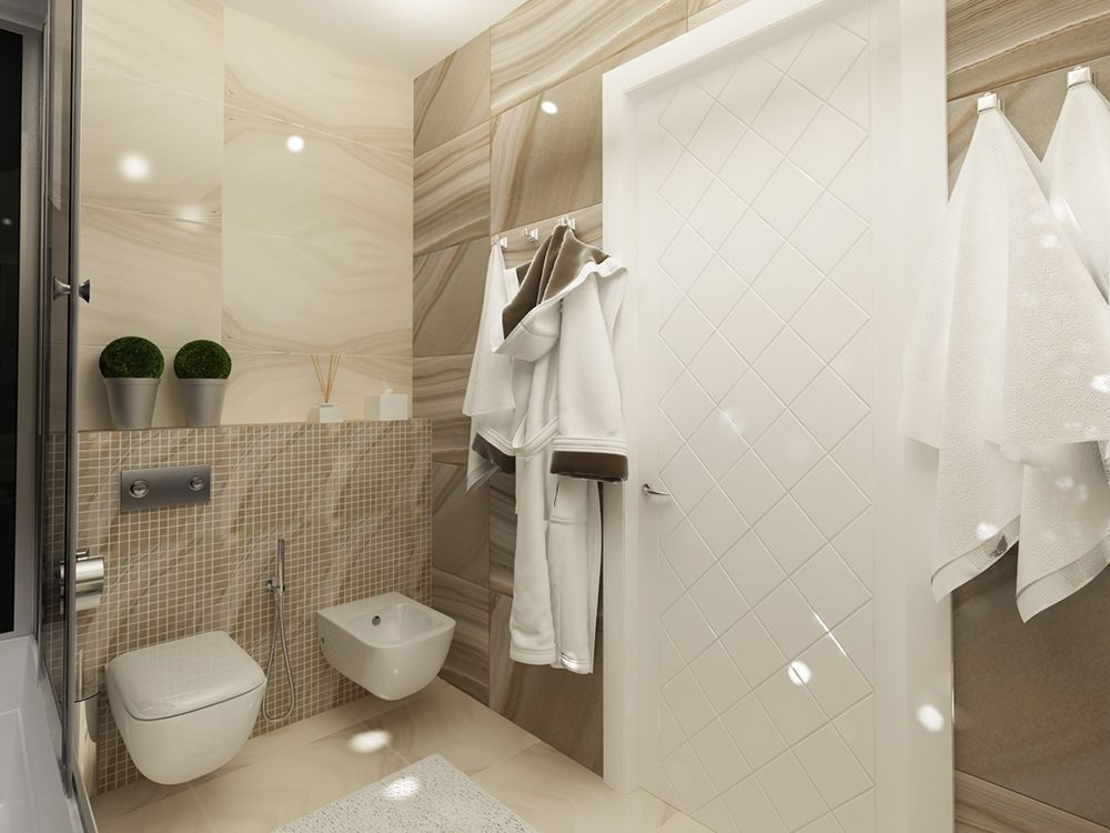 Красивые ванные комнаты – фото работ «Азбуки ремонта»