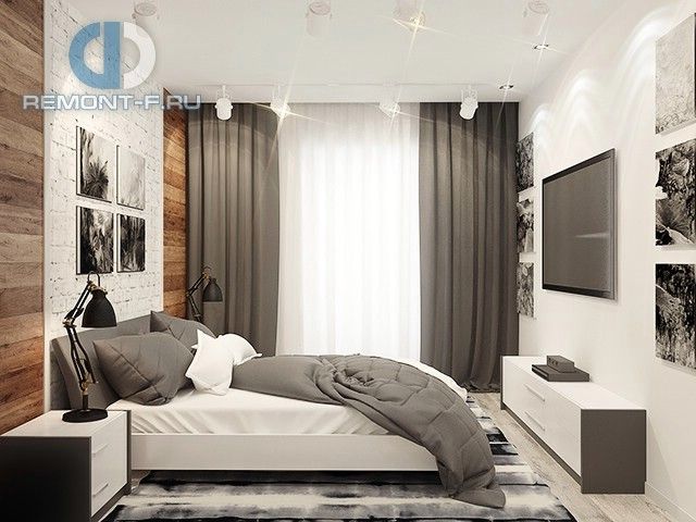 Спальня в стиле дизайна лофт по адресу ул. Дмитрия Ульянова, д. 32, 2014 года