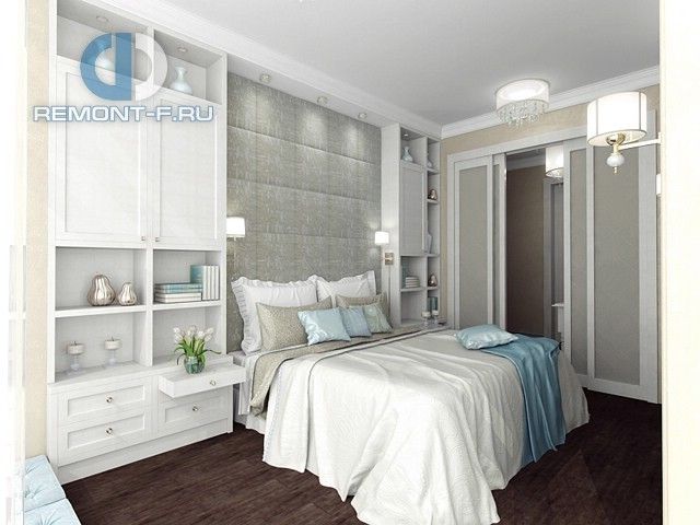 Дизайн спальни в 4-комнатной квартире 106 кв. м в стиле неоклассика