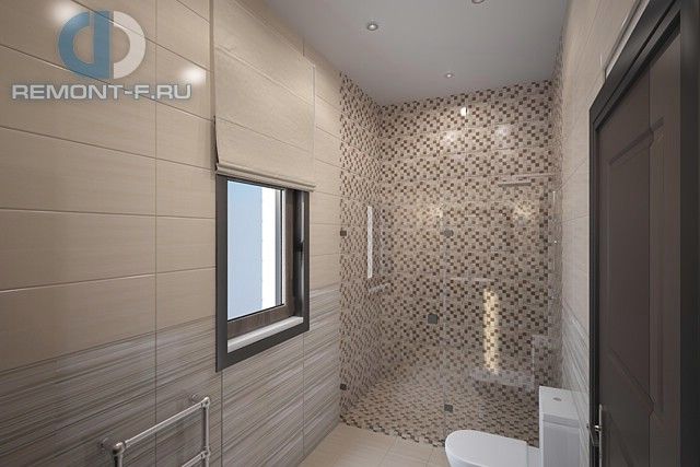 Дизайн ванной в интерьере дома из бруса 154 кв. м