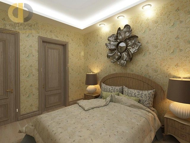 Спальня в стиле дизайна английский по адресу г. Москва, Истринский район, КП Павлово-2, д. 2, 2015 года