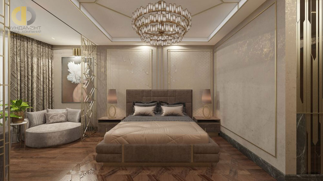 Интерьер спальни в квартире в современном стиле. Фото 2018