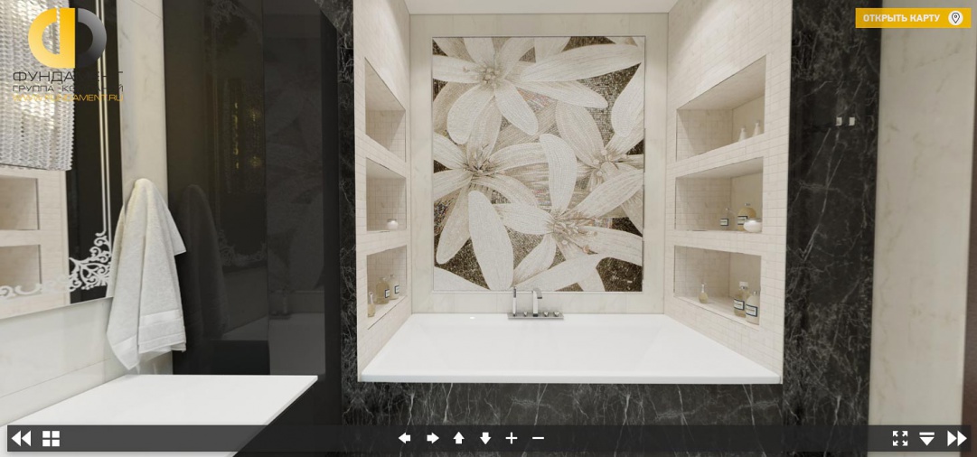 3D-дизайн интерьера ванной комнаты