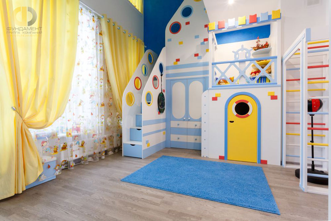 Дорогой ремонт в детской комнате в морском стиле
