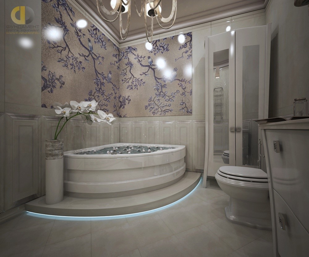 Дизайн-проект ванной комнаты с подиумом в ЖК «Английский Квартал» 