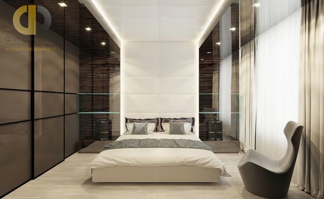Современный стиль в интерьере квартиры. Фото спальни