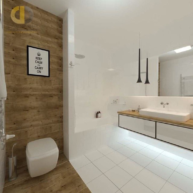 Ремонт в ванной комнате в скандинавском стиле 