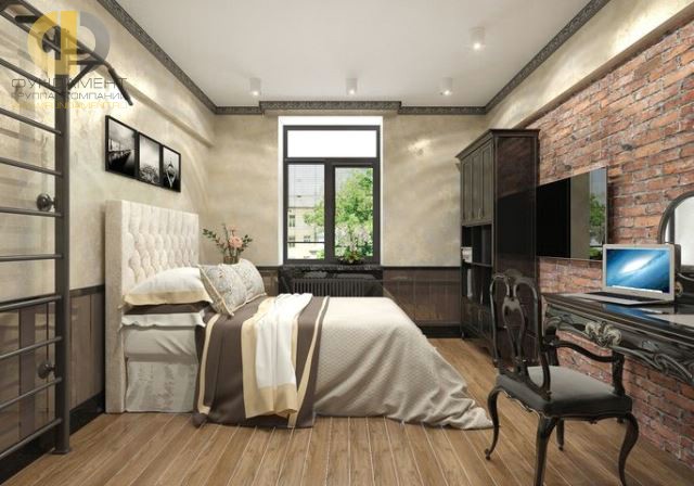 Дизайн спальни 15 кв. м в современном стиле. Фото и планировка интерьера