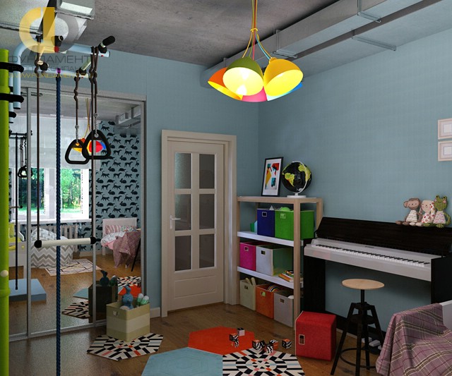 Дизайн детской комнаты для девочки. Фото интерьера с пианино
