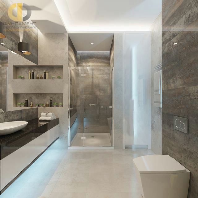 Актуальная стилистика в дизайне ванной комнаты