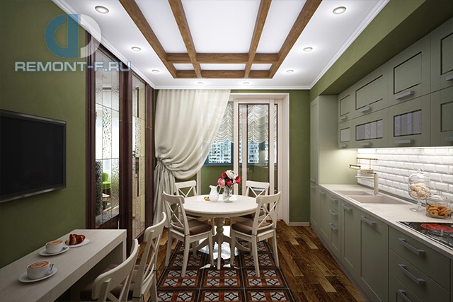 Дизайн кухни 12 кв. м с балконом. Фото интерьера 2016