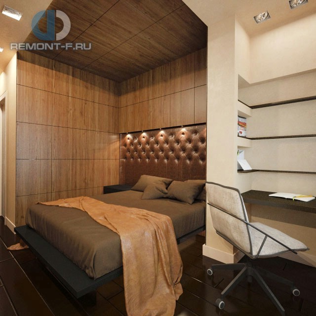 Дизайн современной спальни в 3-комнатной квартире в Реутове