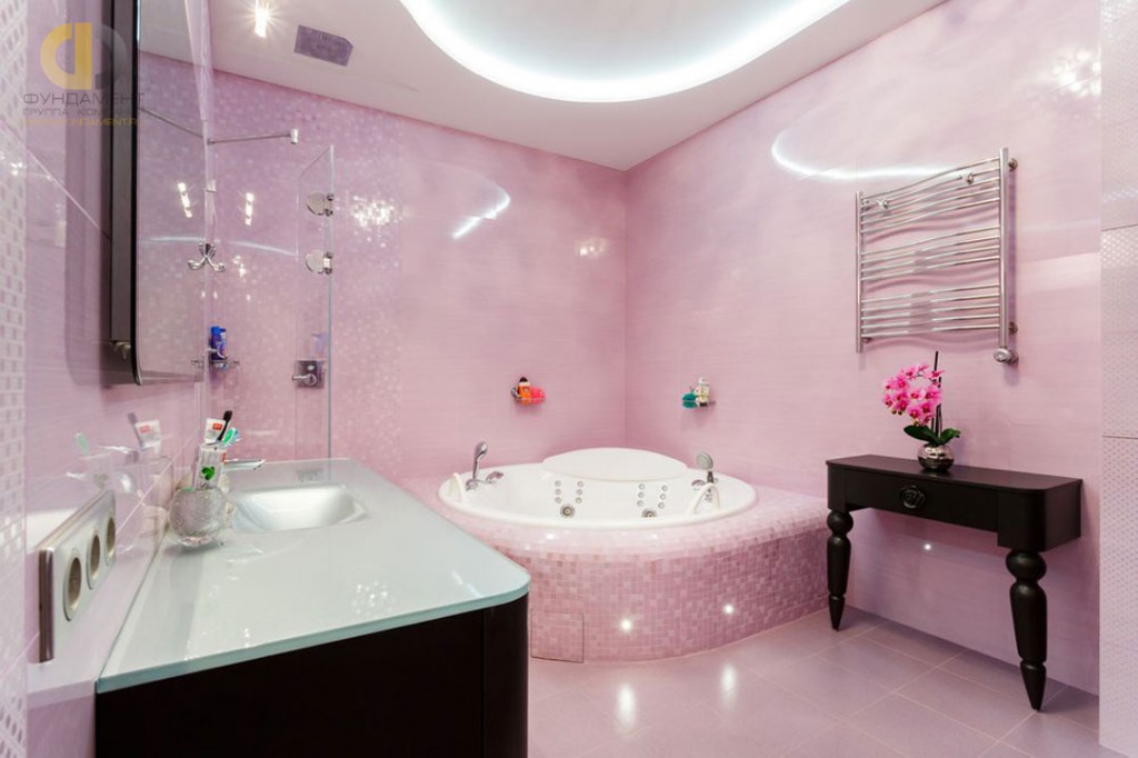 Ванная комната в современном стиле в квартире. Фото 2018
